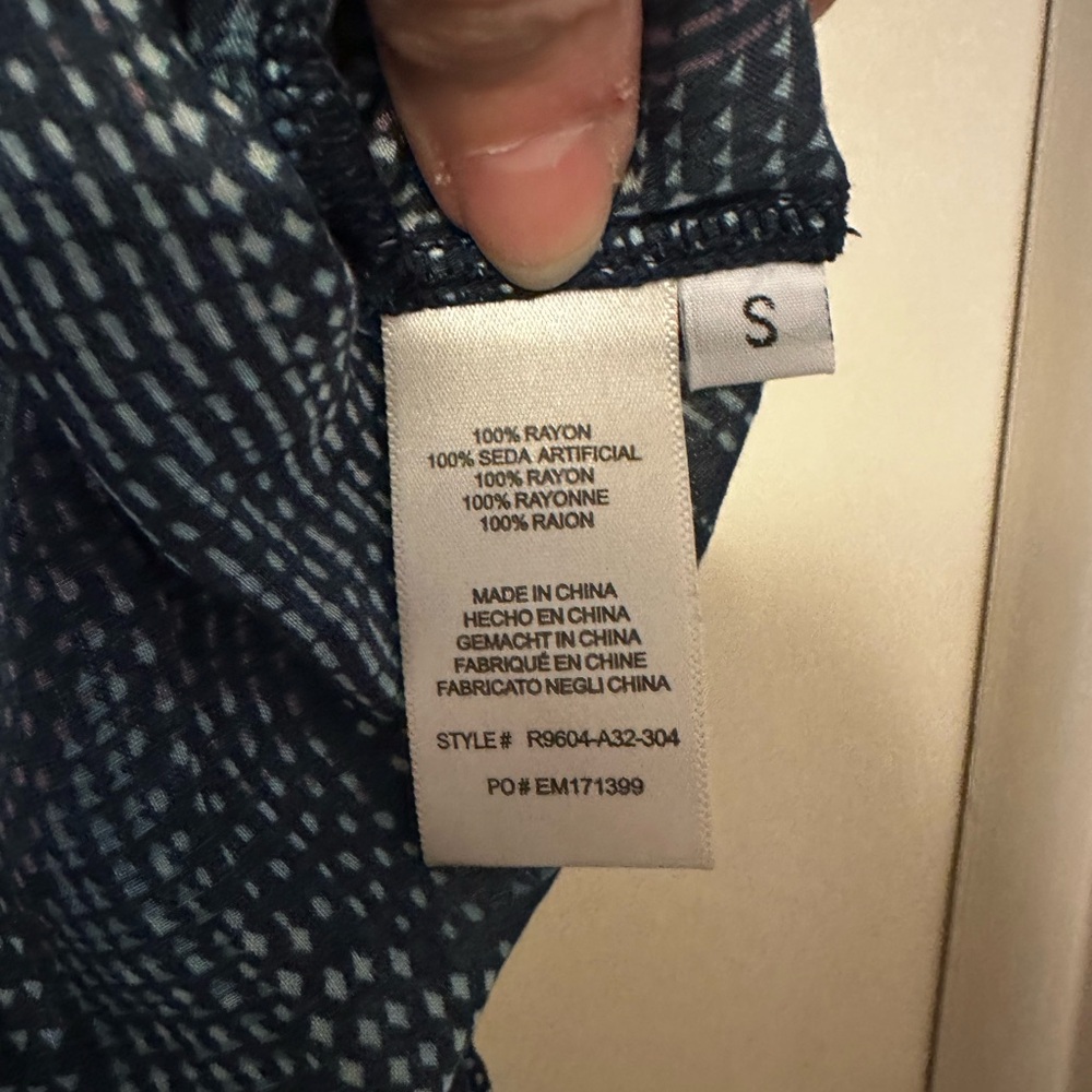 Anthropologie Blue and Black Patterned Top - Picture 2 of 4